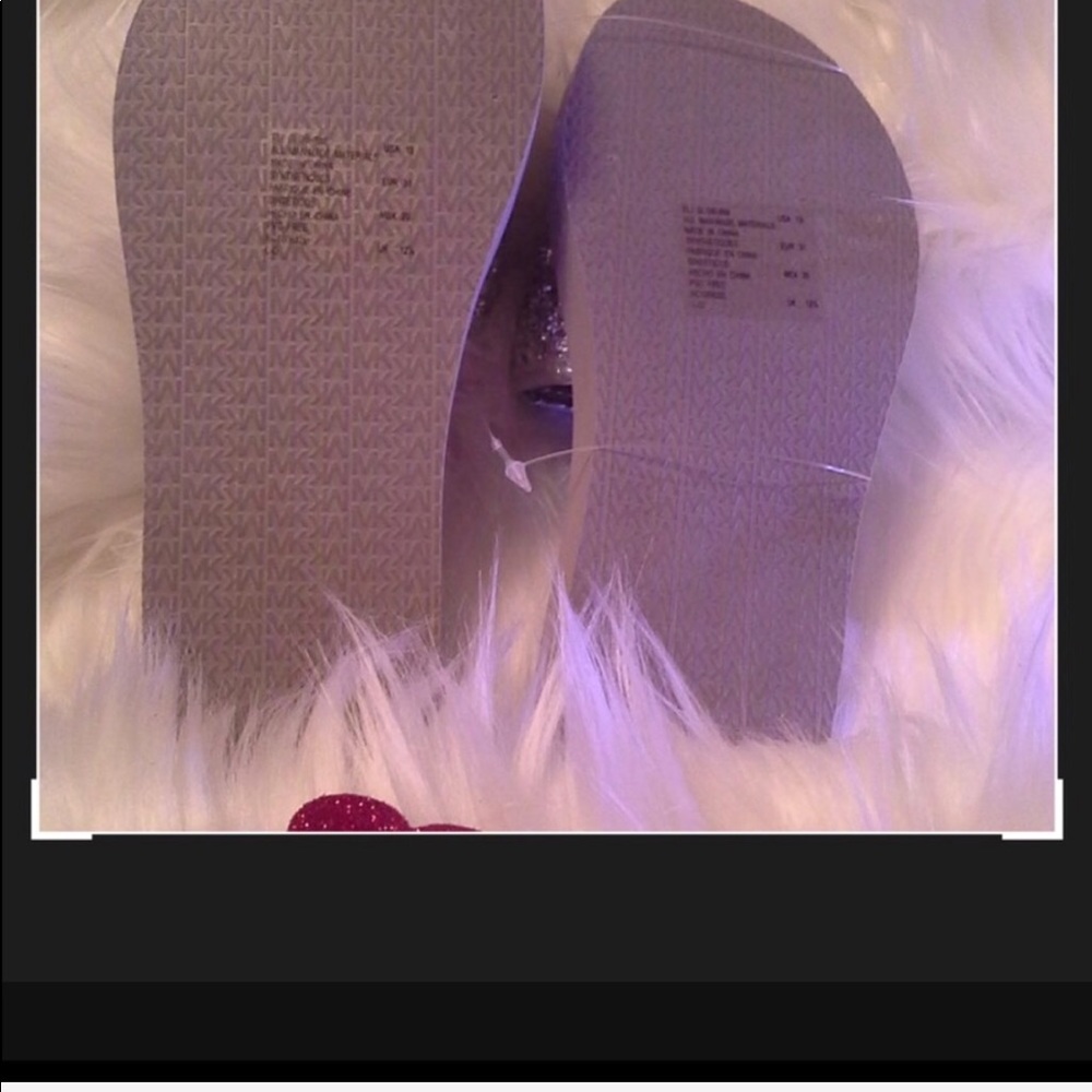 MICHAEL KORS GIRLS BLING SLIDES SIZE 13 - Picture 3 of 5